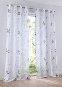 Kutti, Kutti Vorhang »Dandelion«, (1 St.), bedruckt, Ösenaufhängung, Kutti Vorhang »Dandelion«, (1 St.), Gardine halbtransparent, Ausbrenner, Baumwolle-Polyester, bedruckt