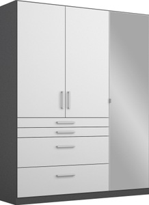 rauch BLUE, rauch BLUE Drehtürenschrank »Homburg«, mit Spiegel, oberer Schubkasten mit Einteilung, rauch Drehtürenschrank »Kleiderschrank Schrank Garderobe Garderobenschrank Topseller HOMBURG«, mit Spiegel, oberer Schubkasten mit Einteilung MADE IN GERMANY