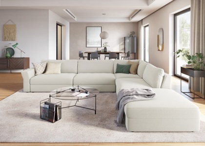 SIT&MORE, sit&more Ecksofa, mit Sitztiefenverstellung, sit&more Ecksofa »Cadabra L-Form«, Breite 356 cm, mit Sitztiefenverstellung