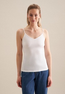 Seidensticker, seidensticker Shirttop »Schwarze Rose«, Ohne Arm V-Neck Uni, 