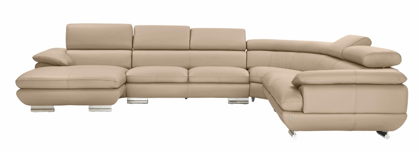 CALIA ITALIA, CALIA ITALIA Wohnlandschaft »Magic«, in 2 Lederqualitäten, CALIA ITALIA Wohnlandschaft »Magic, italienisches Sofa zum Träumen, erstklassiger Sitzkomfort«, verstellbaren Kopfstützen zum Relaxen, in 2 Lederqualitäten, U-Form