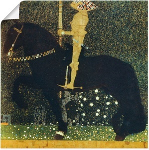 Artland, Artland Wandbild »Das Leben ein Kampf der goldfarbenene Ritter«, Artland Alu-Dibond-Druck »Das Leben ein Kampf der goldene Ritter«, Sport, (1 St.), für Innen- und Aussenbereich geeignet, Outdoorbild