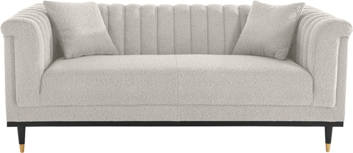 Guido Maria Kretschmer Home&Living 2-Sitzer »Chamby New«, im Bouclé-Strukturbezug mit Steppung im Lehnenbereich
