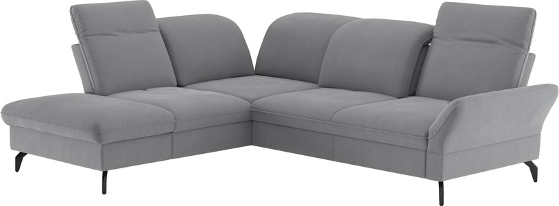 SIT&MORE, sit&more Ecksofa »Leandro L-Form«, Wahlweise mit Bett-, Kopfteil - und Armlehnfunktion, sowie Stauraum