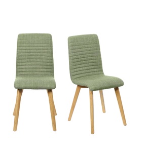Home affaire 4-Fussstuhl »Arosa Esszimmerstuhl, Polsterstuhl, Küchenstuhl, Speisestuhl, Essstuhl«, (Set), 2 St., Chenille, 2er-Set, Beine aus Massivholz Eiche oder Buche, mit gestepptem Stoff