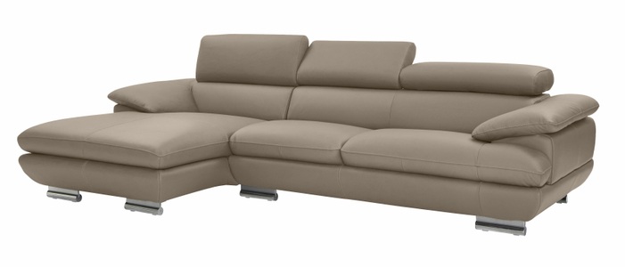 CALIA ITALIA, CALIA ITALIA Ecksofa »Magic«, in 2 Lederqualitäten, CALIA ITALIA Ecksofa »Magic, ein italienisches Sofa zum Träumen, erstklassiger Sitzkomfort«, mit verstellbaren Kopfteilen, in 2 Lederqualitäten