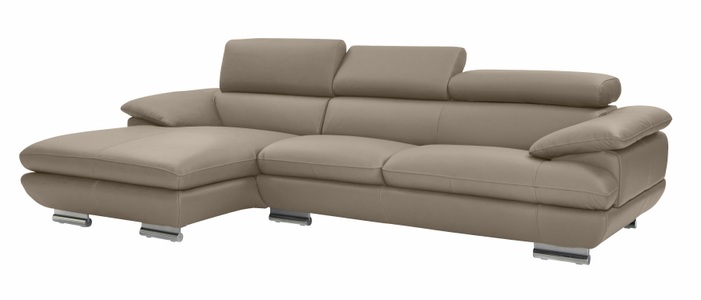 CALIA ITALIA, CALIA ITALIA Ecksofa »Magic«, in 2 Lederqualitäten, CALIA ITALIA Ecksofa »Magic, ein italienisches Sofa zum Träumen, erstklassiger Sitzkomfort«, mit verstellbaren Kopfteilen, in 2 Lederqualitäten