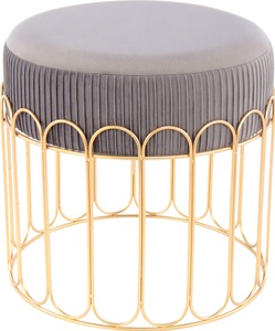 Kayoom, Kayoom Sitzhocker »Cleopatra 425«, Kayoom Sitzhocker »Hocker Cleopatra 425, Design-Hocker Sitzfläche weich gepolstert«, (1 St.), samtweich, dekorativ, elegantes Design, edle Optik