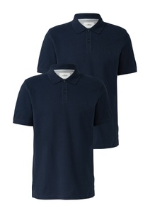 s.Oliver Poloshirt, (Packung, 2 tlg.), mit Logo Stickerei