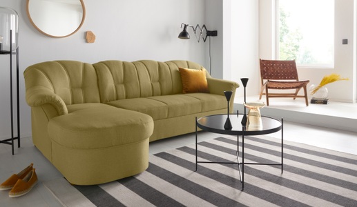 DOMO collection, DOMO collection Ecksofa, DOMO collection Ecksofa Papenburg L-Form, in grosser Farbvielfalt, wahlweise mit Bettfunktion