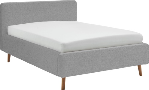 Novel, Novel - Bett MATTIS_8096 - grau - Textil - 140x200, Novel - Bett MATTIS_8096 - grau - Textil - 140x200