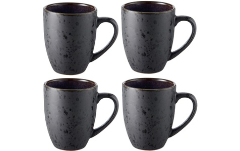 Bitz, Bitz-Bitz Becher 30cl, Schwarz/Dunkelblau, Bitz Tasse »Kaffeetasse 300 ml, 4 Stück«, (Set, 4 tlg.)