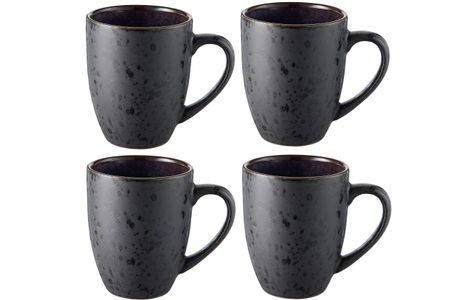 Bitz, Bitz-Bitz Becher 30cl, Schwarz/Dunkelblau, Bitz Tasse »Kaffeetasse 300 ml, 4 Stück«, (Set, 4 tlg.)
