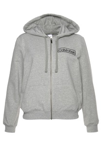 Calvin Klein, Trainerjacke Damen Grau XS, Calvin Klein Underwear Sweatjacke, mit überschnittenen Schultern