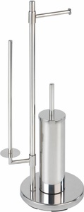 WENKO WC-Garnitur »Universalo«, integrierter Toilettenpapierhalter und WC-Bürstenhalter