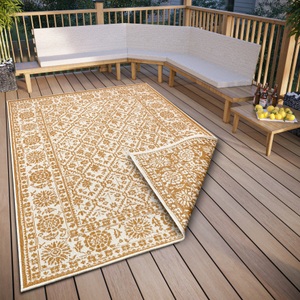 NORTHRUGS, NORTHRUGS Teppich »Curacao«, rechteckig, In-und Outdoor geeignet, Robust, Pflegeleicht, Flachgewebe, Wendbar, NORTHRUGS Teppich »Curacao«, rechteckig, 5 mm Höhe, In-& Outdoor, Läufer, Wetterfest, Balkon, Wohnzimmer, Wasserfest