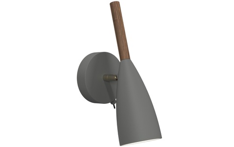 Nordlux, Wandleuchte GU10 EEK: abhängig v. Leuchtmittel (A++ - E) 8 W Halogen, LED Nordlux Pure 78271011 Grau, Wandleuchte Pure mit Schalter, grau
