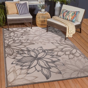 Sanat, Sanat Teppich »Floral 2«, rechteckig, 6 mm Höhe, In- und Outdoor geeignet, florales Design, Balkon, Terasse, Sanat Teppich »Floral 2 Outdoor«, rechteckig, 6 mm Höhe, In- und Outdoor geeignet, Blumen, Balkon, Terrasse, Aussenbereich