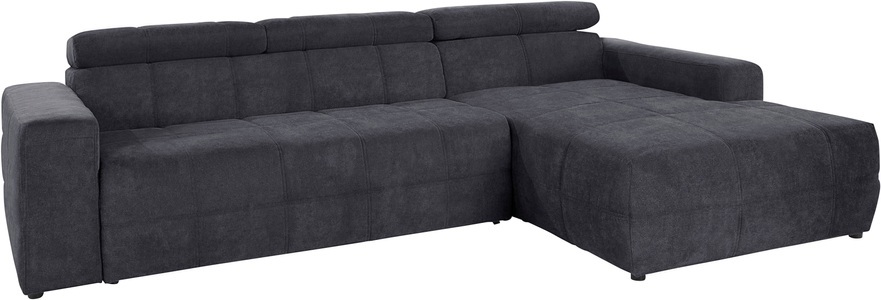 DOMO collection, DOMO collection Ecksofa, DOMO collection Ecksofa »Brandon grosse Ausführung B/T/H: 289/177/80 cm, auch in Leder und Cord«, mit Kopfteilverstellung, wahlweise Sitztiefenverstellung, L-Form