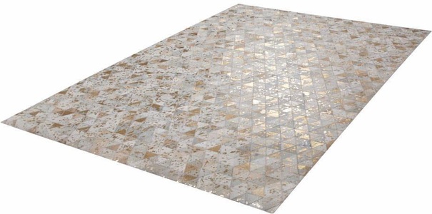 Kayoom, Fellteppich, »Rocket 410«, Kayoom, rechteckig, Höhe 8 mm, Naturprodukt, Kayoom Fellteppich »Rocket 410«, rechteckig, 8 mm Höhe, Patchwork-echtes Leder-Fell, Wohnzimmer