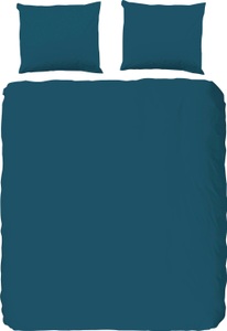 hip, HIP Bettwäsche-Set Uni 135 x 200 cm Petrolblau, hip Bettwäsche »Hip Uni«, 100% Baumwolle, Mako-Satin, 135x200, Unifarben Weiss, Reissverschluss