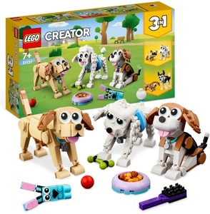 LEGO, 31137 Creator 3-in-1 Niedliche Hunde, Konstruktionsspielzeug, LEGO® Konstruktionsspielsteine »Hunde«