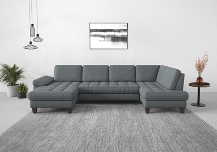 SIT&MORE, sit&more Wohnlandschaft, wahlweise mit Bettfunktion, Bettkasten, Sitztiefenverstellung, sit&more Wohnlandschaft »Westham U-Form«, wahlweise mit Bettfunktion, Bettkasten, Sitztiefenverstellung