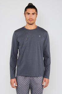 JOOP Pyjamaoberteil Rundhalsausschnitt, Langarm, Bauwoll-Mix, Regular Fit