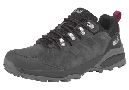 Jack Wolfskin, Jack Wolfskin Wasserdichte Frauen Wanderschuhe aus Leder Refugio Texapore Low Women 38 grau dark steel / purple, Jack Wolfskin Wasserdichte Wanderschuhe Damen Refugio Texapore Low Women 38 dark steel / purple Dark Steel / Purple