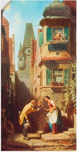 Artland, Artland Wandbild »Der ewige Hochzeiter. Um 1855/58«, Artland Wandbild »Der ewige Hochzeiter. Um 1855/58«, Paar, (1 St.), als Leinwandbild, Poster, Wandaufkleber in verschied. Grössen