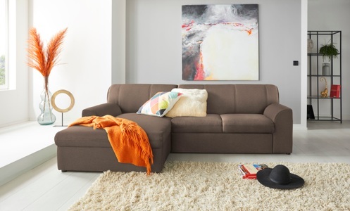 DOMO collection, DOMO collection Ecksofa, DOMO collection Ecksofa »Topper L-Form«, mit Recamiere, wahlweise mit Schlaffunktion