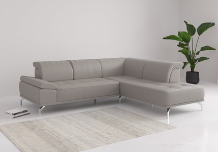 Places of Style Ecksofa »Caluna«, Inkl.Sitztiefenverstellung, wahlweise mit Kopf- und Armteilverstellung