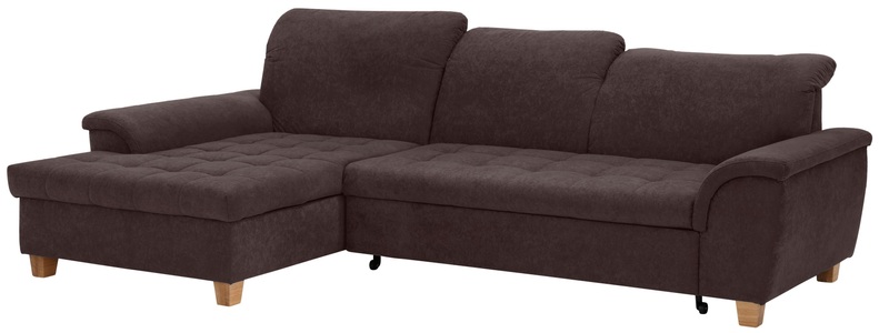 HOME AFFAIRE, Home affaire Ecksofa »Lyla«, mit Recamiere, wahlweise mit Rückenfunktion und zusätzlich mit Bett + Bettkasten, Home affaire Ecksofa »Lyla fester Sitzkomfort, bequeme Armlehnen, Breite 279cm, L-Form« mit Recamiere, wahlweise mit Rückenfunktion und zusätzlich mit Bett