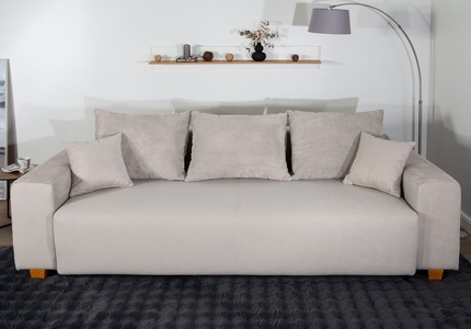 COLLECTION AB Schlafsofa »Yves, Liegefläche (B/T): 142/194 cm«, inkl. Bettfunktion, Bettkasten, Federkern & Zierkissen