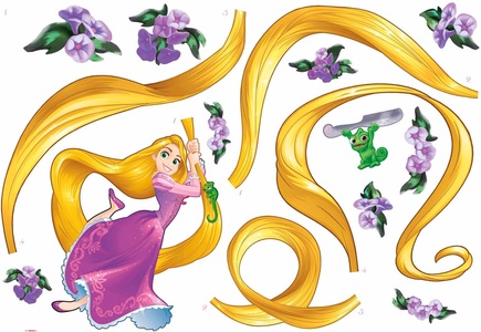 Komar, Komar Wandtattoo, Komar Wandtattoo »Rapunzel - Grösse 100 x 70 cm«, selbstklebend, Wandsticker, Kinderzimmer