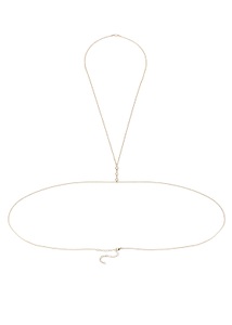 Lascana, LASCANA Lange Kette, Körperkette mit transparenten Schmuck-Details, LASCANA Lange Kette, Körperkette, Kettengürtel, Bikinikette, Halskette, Halsschmuck