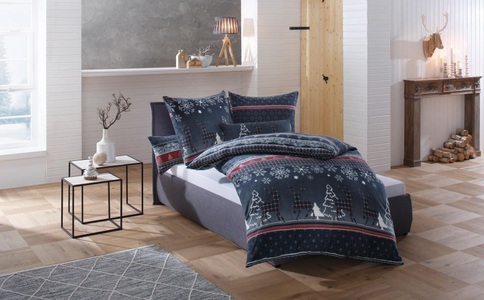 my home Bettwäsche »Chrissy Bettwäsche in Mikrofaser-Fleece Qualität, Weihnachten, Winter«, (2 tlg.)