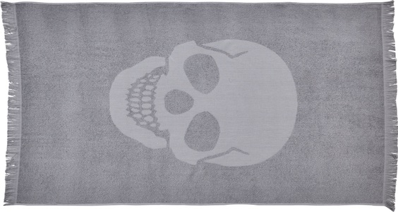 done.®, done.® Hamamtücher »Skull«, (1 St.), 90x160 cm, weiche & saugfähige Frottier-Innenseite, Uni Farben, mit Totenkopf Motiv & Fransen, ideal als Strandtuch, done.® Hamamtücher »Skull«, (1 St., Hamamtuch 90 x 160 cm), saugfähige Frottier-Innenseite, ideal als Sauna- oder Strandtuch