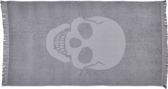 done.®, done.® Hamamtücher »Skull«, (1 St.), 90x160 cm, weiche & saugfähige Frottier-Innenseite, Uni Farben, mit Totenkopf Motiv & Fransen, ideal als Strandtuch, done.® Hamamtücher »Skull«, (1 St., Hamamtuch 90 x 160 cm), saugfähige Frottier-Innenseite, ideal als Sauna- oder Strandtuch