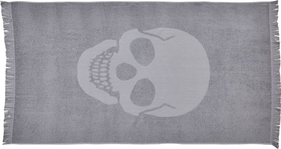 done.®, done.® Hamamtücher »Skull«, (1 St.), 90x160 cm, weiche & saugfähige Frottier-Innenseite, Uni Farben, mit Totenkopf Motiv & Fransen, ideal als Strandtuch, done.® Hamamtücher »Skull«, (1 St., Hamamtuch 90 x 160 cm), saugfähige Frottier-Innenseite, ideal als Sauna- oder Strandtuch