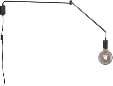 TRIO LEUCHTEN, Wandleuchte Line mit Kabel + Stecker, schwarz, Wandleuchte Line mit Kabel + Stecker, schwarz