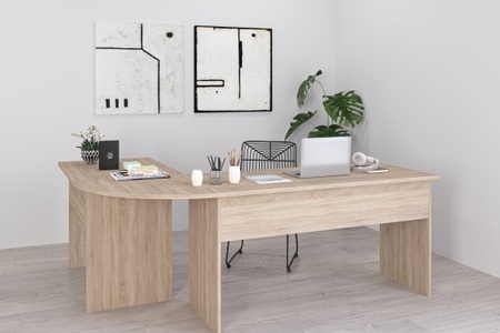 FMD, FMD Eckschreibtisch »Till«, FMD Eckschreibtisch »Tiell« Winkel Schreibtisch, Bürotisch, beidseitig montierbar, 205/155 cm