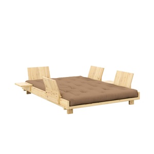 Karup Design Bett »Social Sofa Bed, mit verstellbarem Zubehör, inkl Matratze & Lattenrost«, Bett wahlweise mit 2 oder 4 Rückenlehnen und 2 Ablagen. Mit Matratze