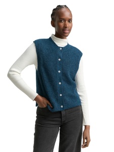 TOM TAILOR Denim Strickjacke, mit Knopfleiste