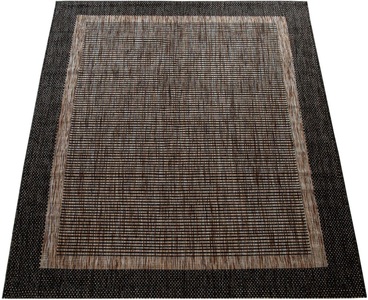 Paco Home Teppich »Illusion 325«, rechteckig, 5 mm Höhe, Flachgewebe, meliert, mit Bordüre, In- und Outdoor geeignet, UV-beständig, Wohnzimmer