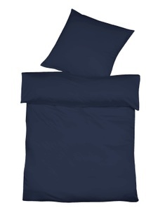 Fleuresse, fleuresse - Bettwäschegarnitur PROVENCE - Baumwolle/Leinen/ - marine, fleuresse Bettwäsche »Provence«
