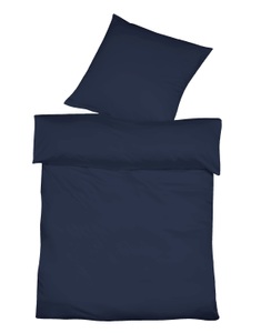 Fleuresse, fleuresse - Bettwäschegarnitur PROVENCE - Baumwolle/Leinen/ - marine, fleuresse Bettwäsche »Provence«