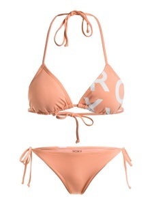 ROXY, Roxy SD Beach Classics Tiki Tri Reg TS Set - Bikinis Papaya Punch L, 