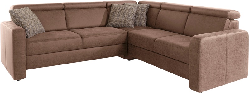 sit&more Ecksofa »Bologna«, inklusive Kopfteilverstellung und Federkern, wahlweise mit Bettfunktion und Schubkasten