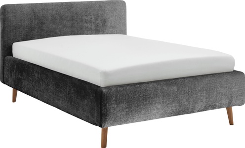 Novel, Novel - Bett MATTIS_8096 - anthrazit - Textil - 140x200, Novel - Bett MATTIS_8096 - anthrazit - Textil - 140x200